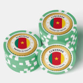 Kamerun-Flagge Pokerchips (Stapel)