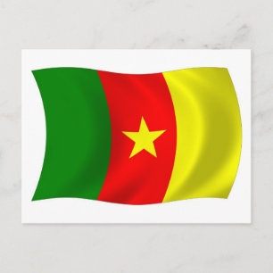 Kamerun Flagge Postkarte