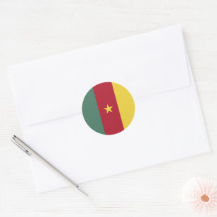 Kamerun Flagge Runder Aufkleber
