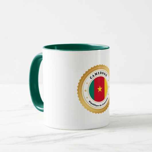 Kamerun-Flagge Tasse (Vorderseite Links)