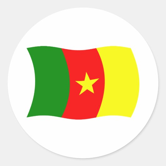 Kamerun Flaggen Aufkleber (Vorderseite)