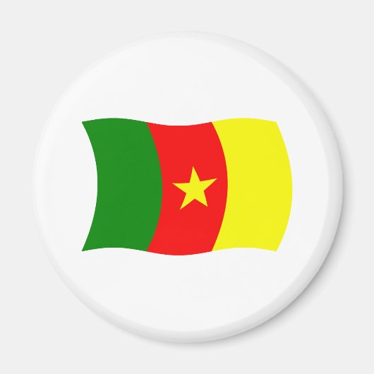 Kamerun Flaggenmagnet Magnet (Vorne)