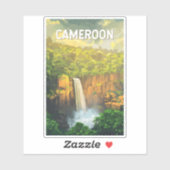 Kamerun Illustration Travel Art Vintag Aufkleber (Blatt)