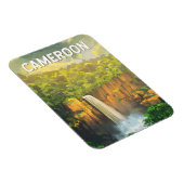 Kamerun Illustration Travel Art Vintag Magnet (Rechte Seite)