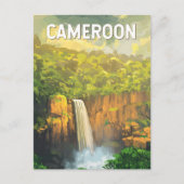 Kamerun Illustration Travel Art Vintag Postkarte (Vorderseite)