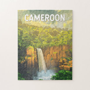 Kamerun Illustration Travel Art Vintag Puzzle