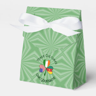 Kamerun Irland USA Kleeblatt Flagge Personalisiert Geschenkschachtel