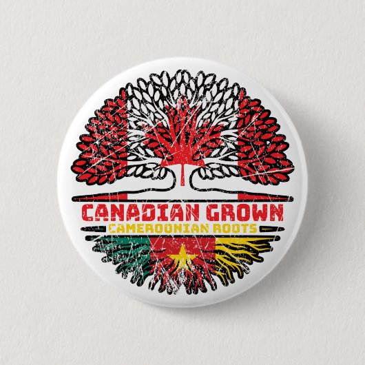 Kamerun Kamerun Canadian Canada Tree Roots Button (Vorderseite)