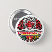 Kamerun Kamerun Canadian Canada Tree Roots Button (Vorne & Hinten)