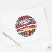 Kamerun Kamerunisch Österreichisch Österreich Baum Runder Aufkleber (Umschlag)