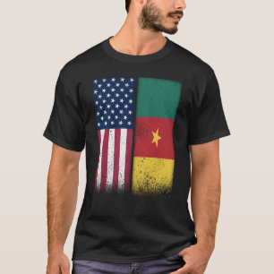 Kamerun Kamerunische Amerikanische Flaggen Proud U T-Shirt
