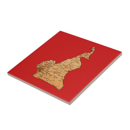 Kamerun Karte Fliese (Seite)