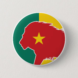 Kamerun Lion Kamerunische Nationale Tierflagge Button