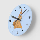 Kamerun Map Clock Runde Wanduhr (Winkel)