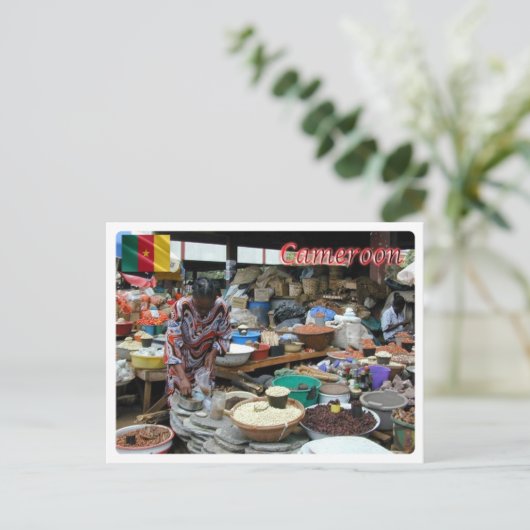 Kamerun - Markt - Postkarte (Stehend Vorderseite)