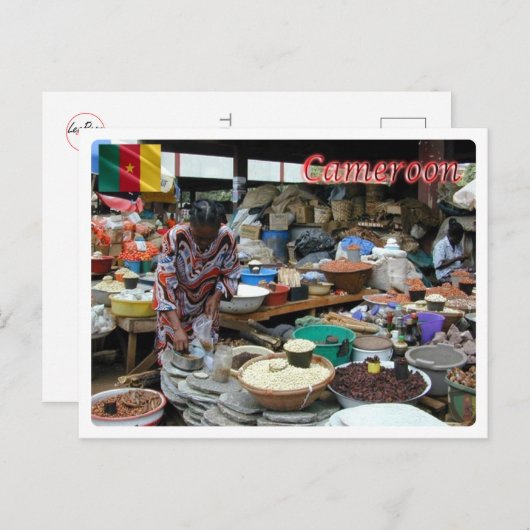 Kamerun - Markt - Postkarte (Vorne/Hinten)