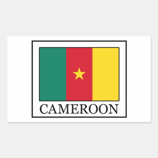 Kamerun Rechteckiger Aufkleber (Vorderseite)