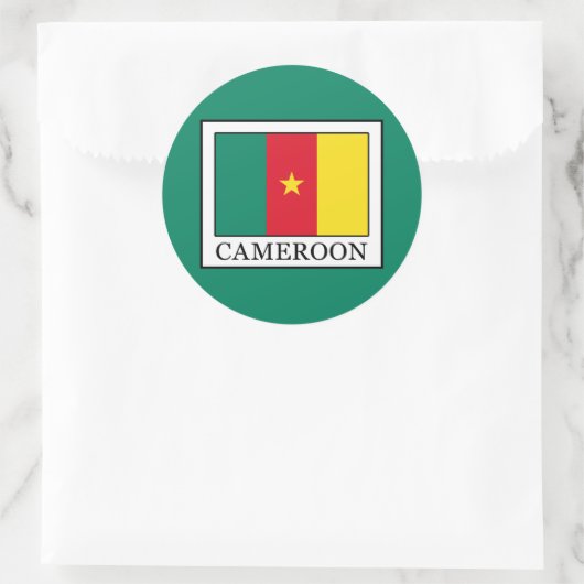 Kamerun Runder Aufkleber (Tasche)