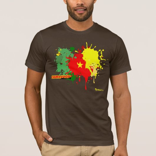 Kamerun-Spritzen-Dunkelheit T-Shirt (Vorderseite)