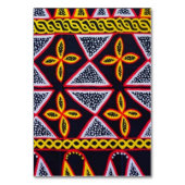 Kamerun Toghu Muster-Tischkarten Tischnummer (Rückseite)