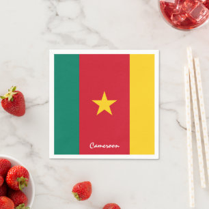 Kamerun und Kamerun Flag Party Mode/Sportfan Serviette