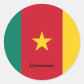 Kamerun und Kamerun Flaggenpatrioten, Urlaub/Sport Runder Aufkleber (Vorderseite)