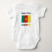 Kamerun und Kamerunische Flagge mit Ihrem Namen Baby Strampler (Rückseite)