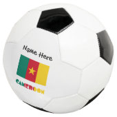 Kamerun und Kamerunische Flagge Personalisiert Fußball (Dreiviertel)