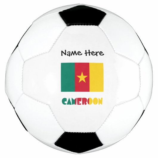 Kamerun und Kamerunische Flagge Personalisiert Fußball (Vorderseite)