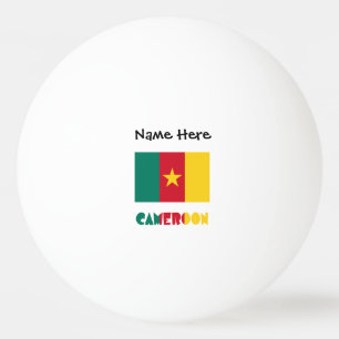 Kamerun und kamerunische Flagge Personalisiert Tischtennisball