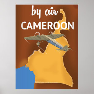 Kamerun Vintage-Reiseplakat Poster