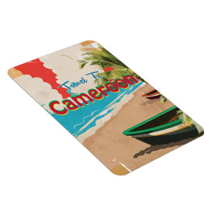 Kamerun Vintage-Reiseposter Magnet