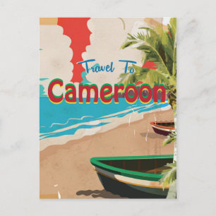 Kamerun Vintage-Reiseposter Postkarte