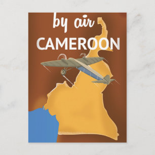 Kamerun Vintage-Reiseposter Postkarte
