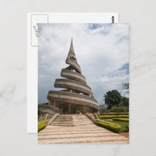 Kamerun - Yaounde - Das Wiedervereinigung-Denkmal Postkarte (Vorne/Hinten)