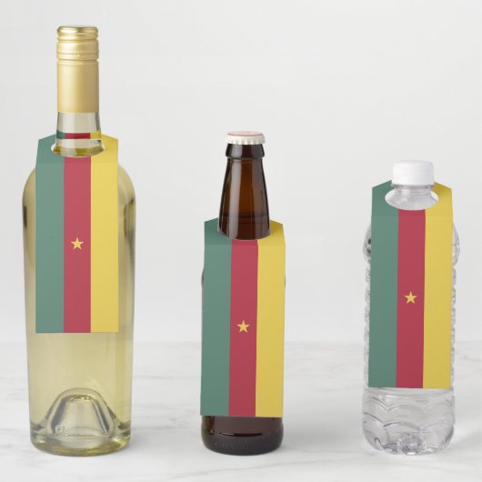 Kamerunaflagge Flaschenanhänger (Beispiel)