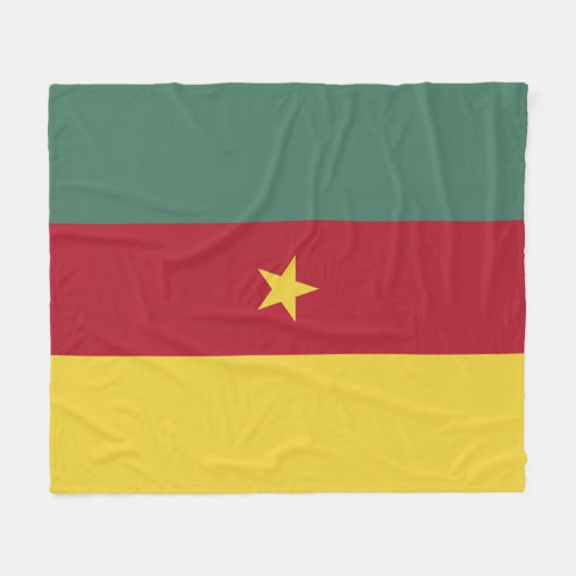 Kamerunaflagge Fleecedecke (Vorderseite (Horizontal))