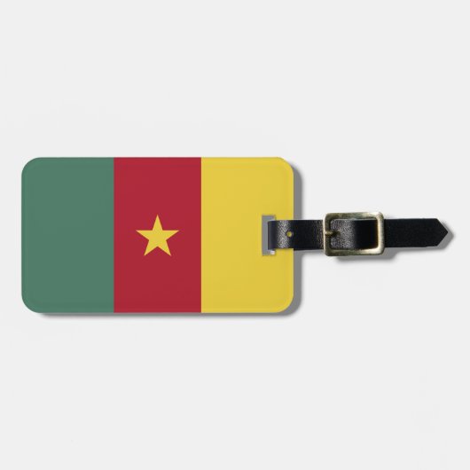 Kamerunaflagge Gepäckanhänger (Vorderseite horizontal)
