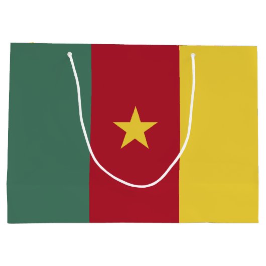 Kamerunaflagge Große Geschenktüte (Rückseite)