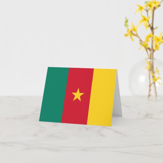 Kamerunaflagge Karte (Gelbe Blume)