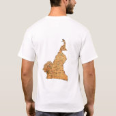 Kamerunaflagge + Karte + Text-T - Shirt (Rückseite)