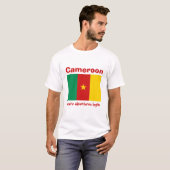 Kamerunaflagge + Karte + Text-T - Shirt (Vorne ganz)