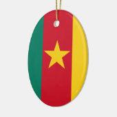 Kamerunaflagge Keramik Ornament (Links)