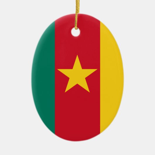 Kamerunaflagge Keramik Ornament (Vorne)