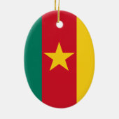 Kamerunaflagge Keramik Ornament (Hinten)