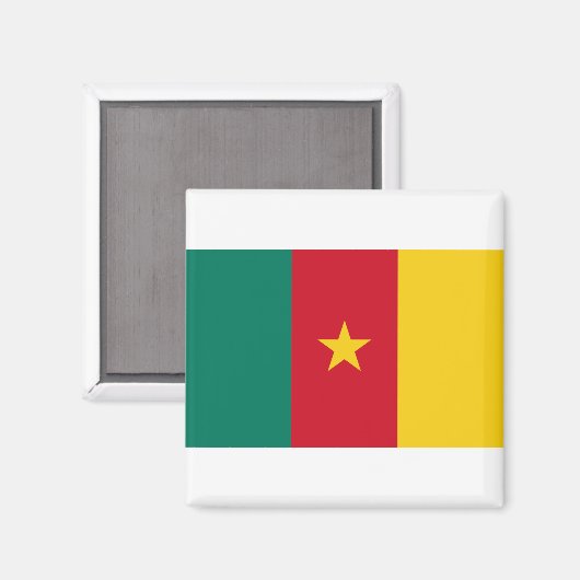 Kamerunaflagge Magnet (Vorderseite/Rückseite)