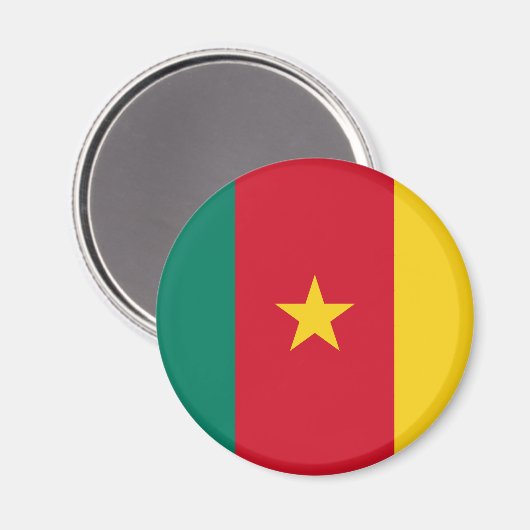 Kamerunaflagge Magnet (Vorderseite/Rückseite)