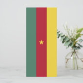 Kamerunaflagge Menükarte (Stehend Vorderseite)