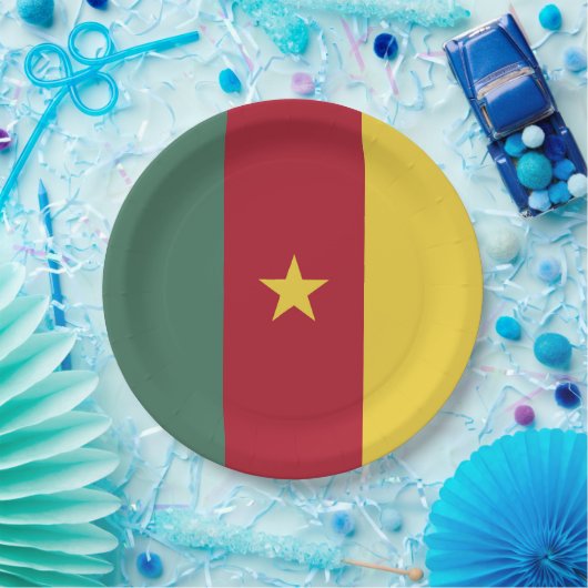 Kamerunaflagge Pappteller (Party)