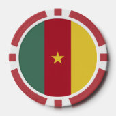 Kamerunaflagge Pokerchips (Vorderseite)